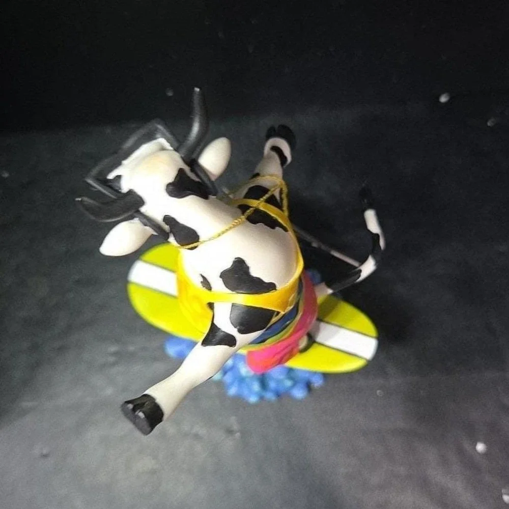 Cow Parade Cowabunga Surfer Cow Figurine, Westland Giftware, #7253, Box & Tag